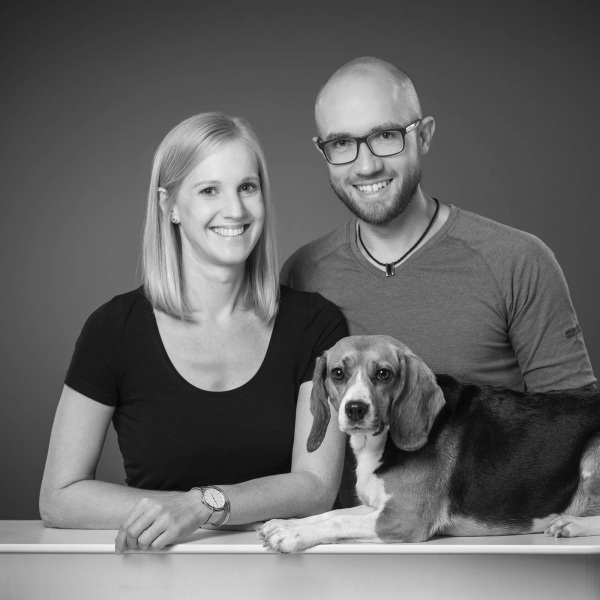 Doppelbild-Familie-Paerchen-Traunstein-Hund-Tierportrait