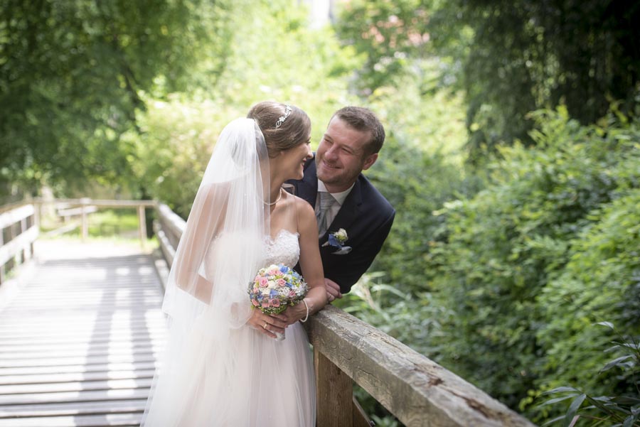 Hochzeitsportrait Brücke Tittmoning