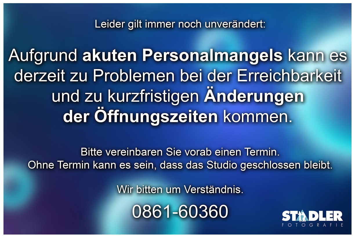 Personalmangel: Ohne Termin kann es sein, dass das Studio geschlossen bleibt.